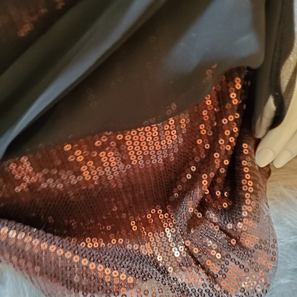 Sheer black front w/ a sequence underlay tank top - Picture 2 of 4